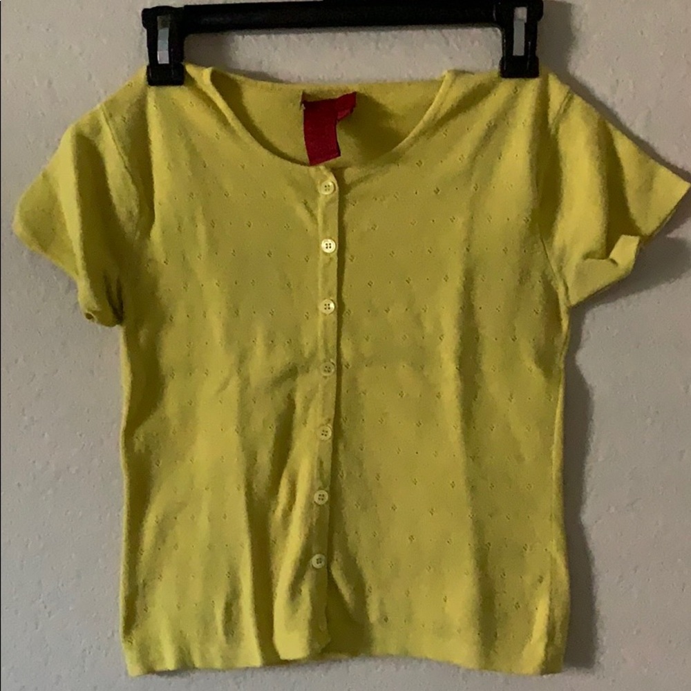 Yellow crop top